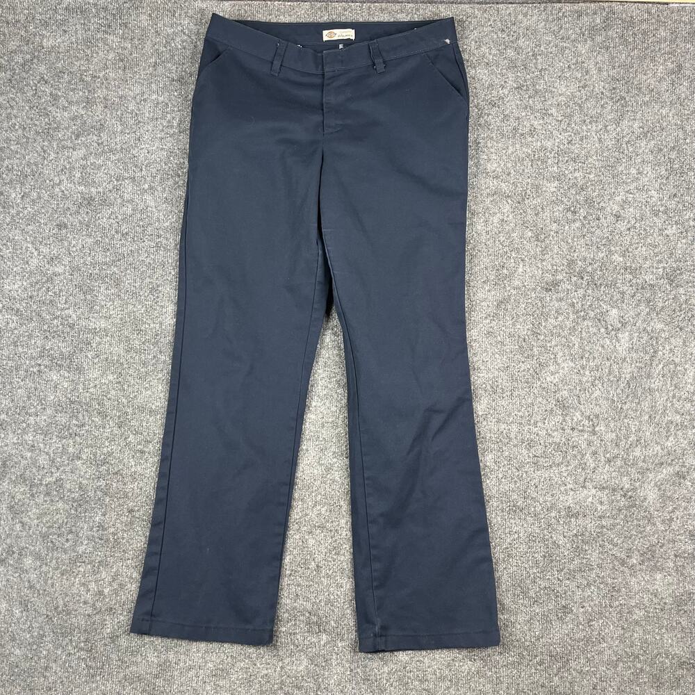 Dickies Pants Womens‎ Size 10 Navy Straight Leg Workwear Casual Office Uniform